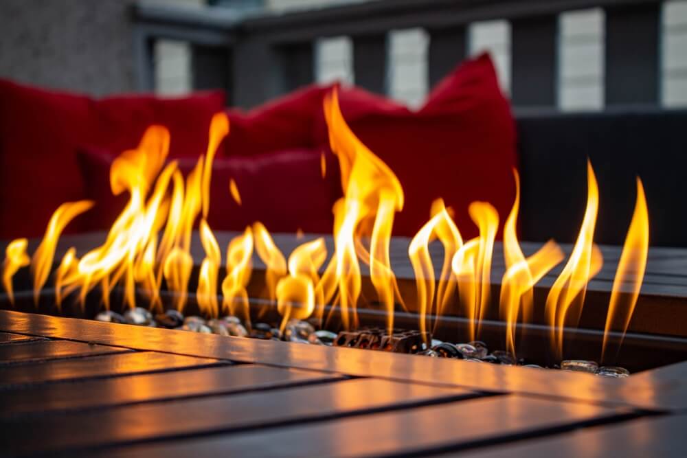 commercial fire pit installation