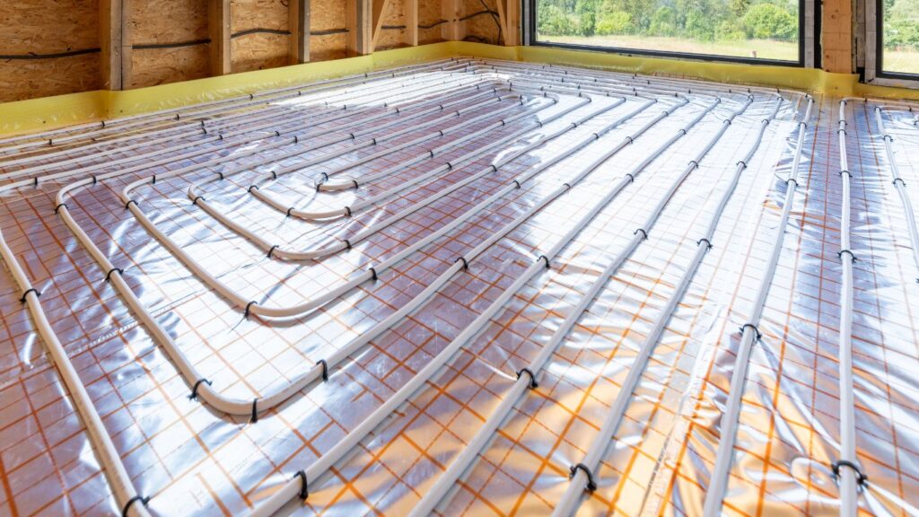 hydronic floor heating system